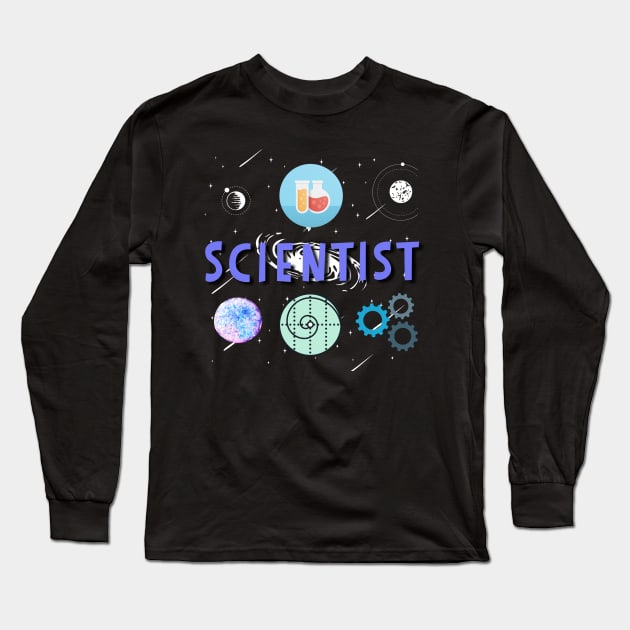 Scientist Gift Design Chemistry Physics STEM Long Sleeve T-Shirt by AstroGearStore